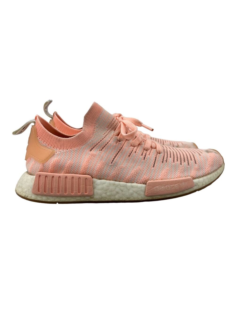 Adidas Womens 10 Nmd R1 Stlt Primeknit Clear Orange Sneakers‎ Shoes AQ1119